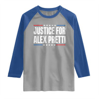 Justice for Alex Pretti Patriotic Raglan Shirt Minneapolis Jan 24 2026 Memorial Tribute