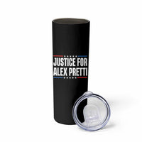 Justice for Alex Pretti Patriotic Skinny Tumbler Minneapolis Jan 24 2026 Memorial Tribute