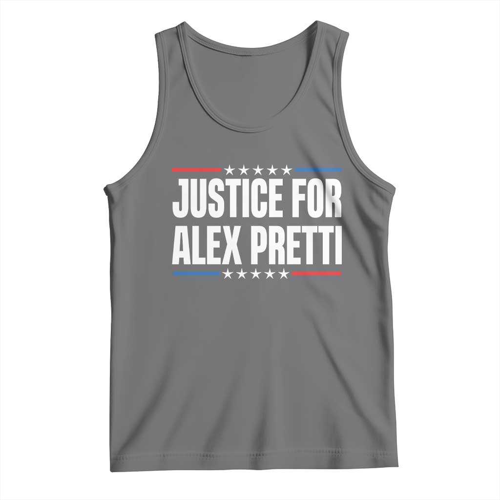 Justice for Alex Pretti Patriotic Tank Top Minneapolis Jan 24 2026 Memorial Tribute