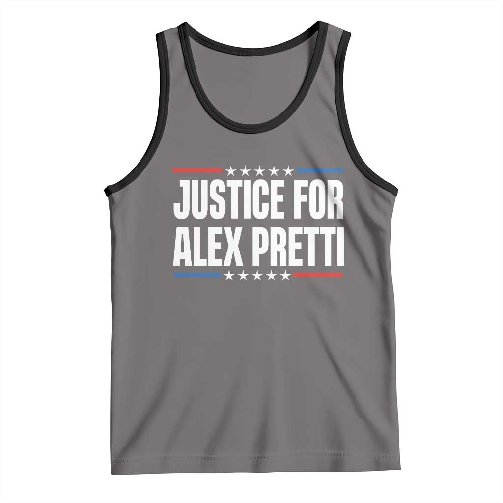 Justice for Alex Pretti Patriotic Tank Top Minneapolis Jan 24 2026 Memorial Tribute