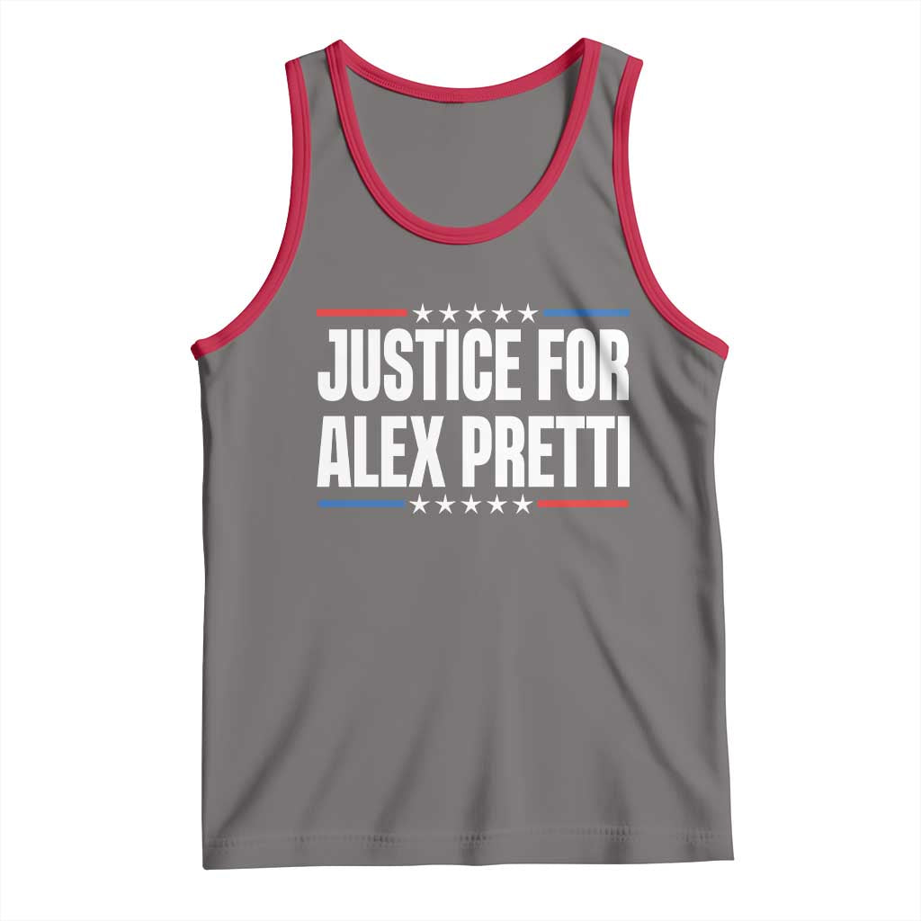 Justice for Alex Pretti Patriotic Tank Top Minneapolis Jan 24 2026 Memorial Tribute