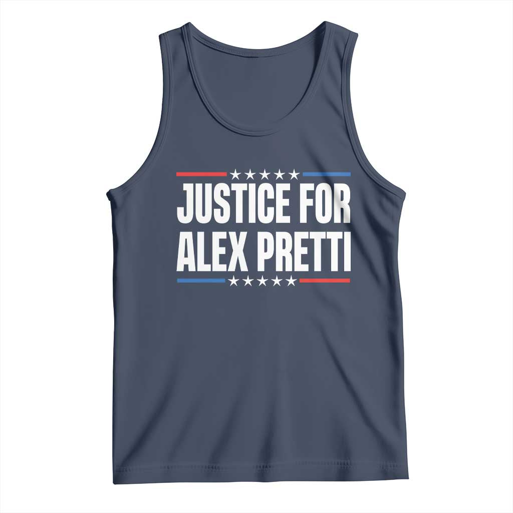 Justice for Alex Pretti Patriotic Tank Top Minneapolis Jan 24 2026 Memorial Tribute