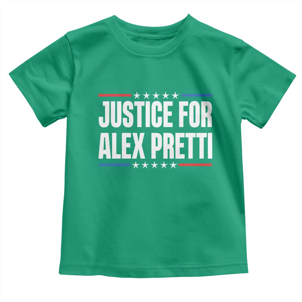 Justice for Alex Pretti Patriotic Toddler T Shirt Minneapolis Jan 24 2026 Memorial Tribute
