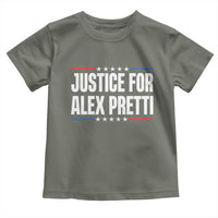 Justice for Alex Pretti Patriotic Toddler T Shirt Minneapolis Jan 24 2026 Memorial Tribute