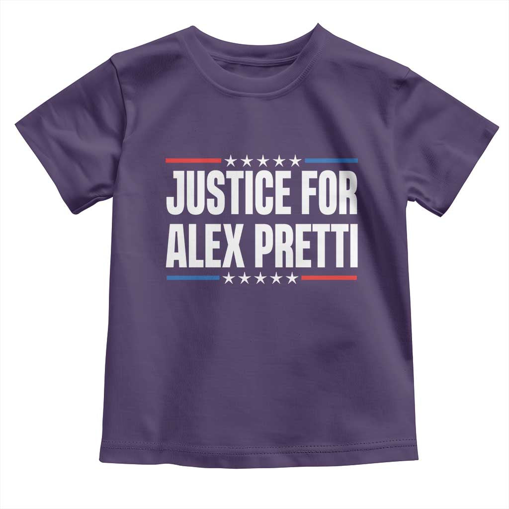Justice for Alex Pretti Patriotic Toddler T Shirt Minneapolis Jan 24 2026 Memorial Tribute