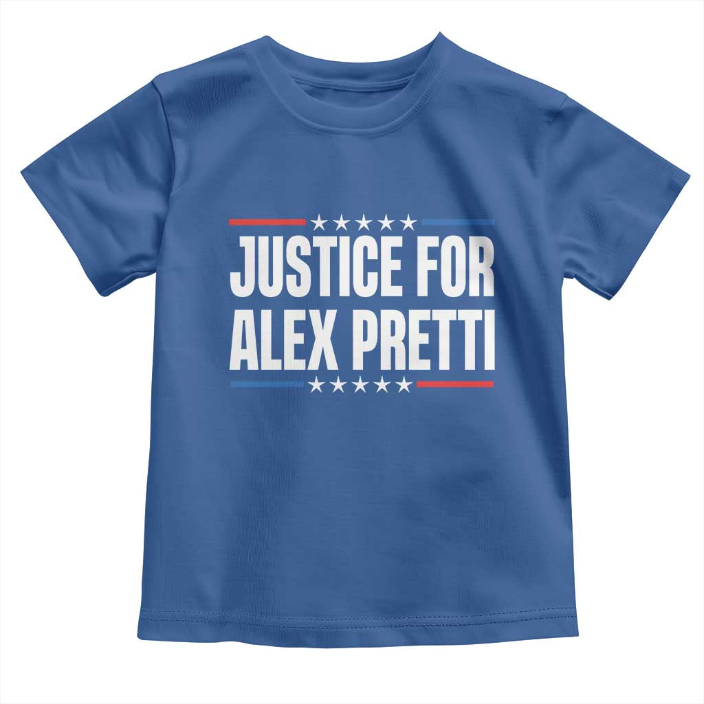 Justice for Alex Pretti Patriotic Toddler T Shirt Minneapolis Jan 24 2026 Memorial Tribute
