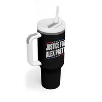 Justice for Alex Pretti Patriotic Tumbler With Handle Minneapolis Jan 24 2026 Memorial Tribute