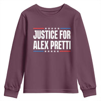 Justice for Alex Pretti Patriotic Youth Sweatshirt Minneapolis Jan 24 2026 Memorial Tribute