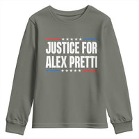 Justice for Alex Pretti Patriotic Youth Sweatshirt Minneapolis Jan 24 2026 Memorial Tribute
