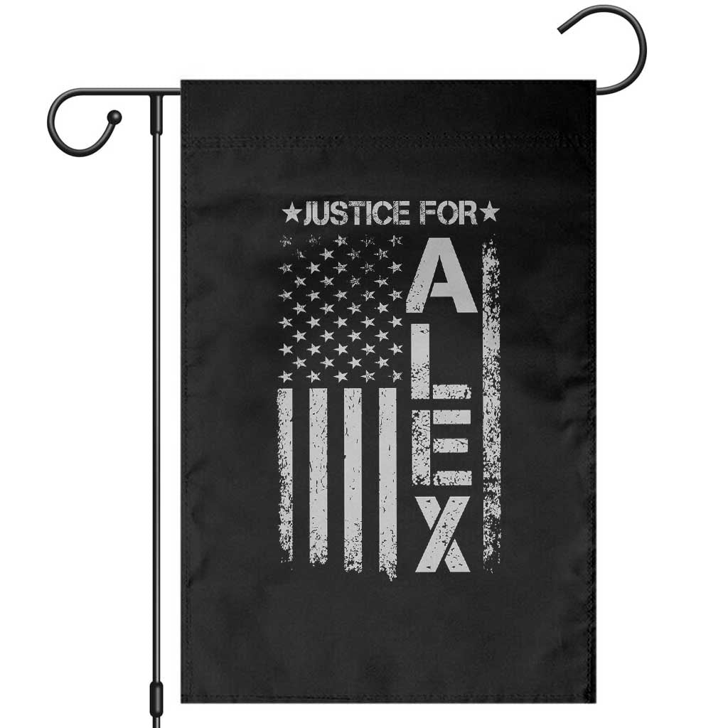 Justice for Alex Pretti American Flag Garden Flag Minneapolis Jan 24 2026 Memorial Tribute