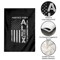 Justice for Alex Pretti American Flag Garden Flag Minneapolis Jan 24 2026 Memorial Tribute