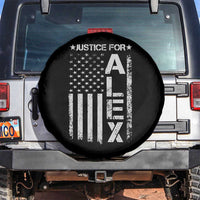 Justice for Alex Pretti American Flag Spare Tire Cover Minneapolis Jan 24 2026 Memorial Tribute