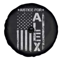 Justice for Alex Pretti American Flag Spare Tire Cover Minneapolis Jan 24 2026 Memorial Tribute