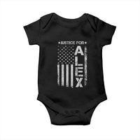 Justice for Alex Pretti American Flag Baby Onesie Minneapolis Jan 24 2026 Memorial Tribute