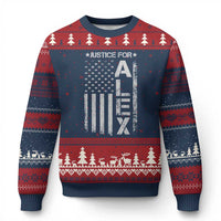 Justice for Alex Pretti American Flag Ugly Christmas Sweater Minneapolis Jan 24 2026 Memorial Tribute