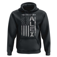 Justice for Alex Pretti American Flag Hoodie Minneapolis Jan 24 2026 Memorial Tribute