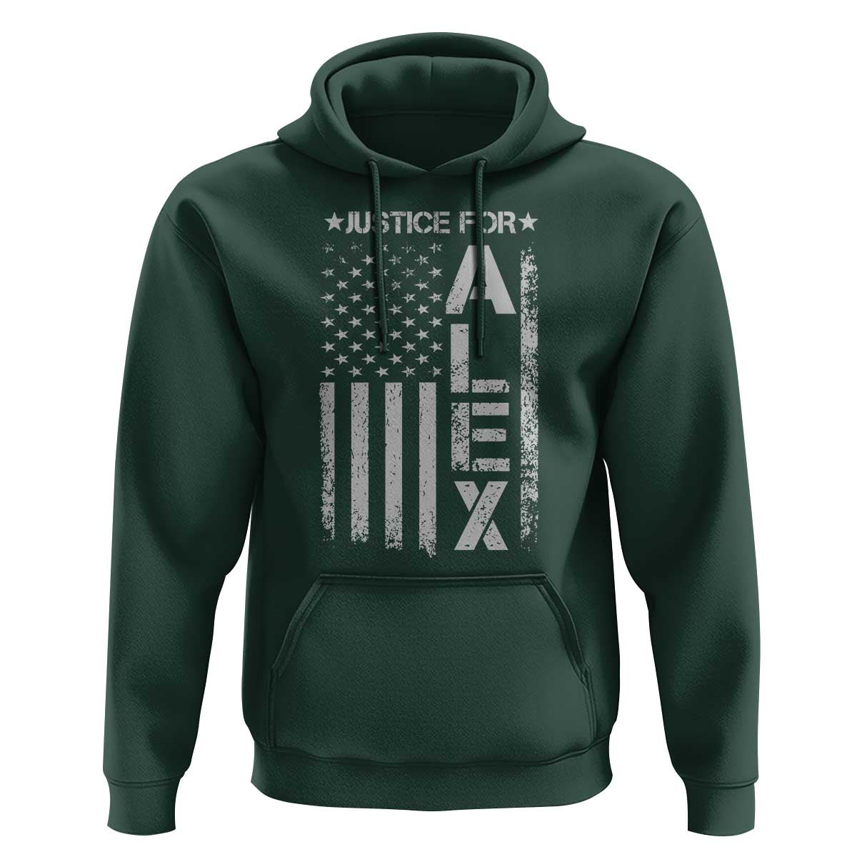 Justice for Alex Pretti American Flag Hoodie Minneapolis Jan 24 2026 Memorial Tribute