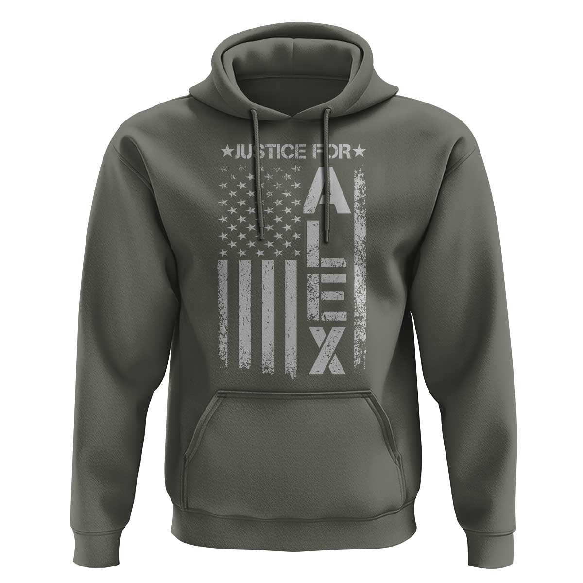 Justice for Alex Pretti American Flag Hoodie Minneapolis Jan 24 2026 Memorial Tribute