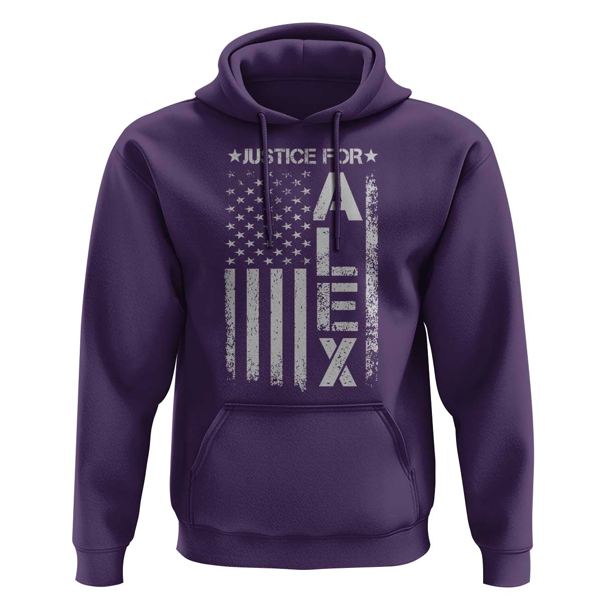 Justice for Alex Pretti American Flag Hoodie Minneapolis Jan 24 2026 Memorial Tribute