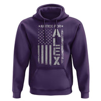 Justice for Alex Pretti American Flag Hoodie Minneapolis Jan 24 2026 Memorial Tribute