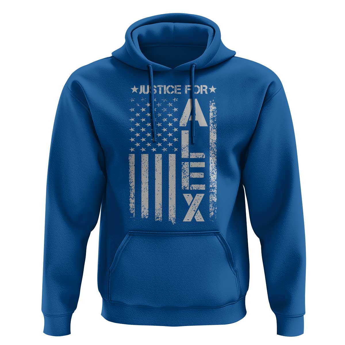 Justice for Alex Pretti American Flag Hoodie Minneapolis Jan 24 2026 Memorial Tribute