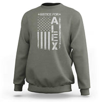 Justice for Alex Pretti American Flag Sweatshirt Minneapolis Jan 24 2026 Memorial Tribute