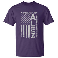 Justice for Alex Pretti American Flag T Shirt Minneapolis Jan 24 2026 Memorial Tribute