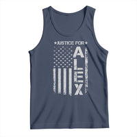 Justice for Alex Pretti American Flag Tank Top Minneapolis Jan 24 2026 Memorial Tribute