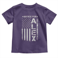 Justice for Alex Pretti American Flag Toddler T Shirt Minneapolis Jan 24 2026 Memorial Tribute