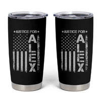 Justice for Alex Pretti American Flag Tumbler Cup Minneapolis Jan 24 2026 Memorial Tribute