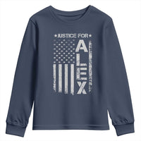 Justice for Alex Pretti American Flag Youth Sweatshirt Minneapolis Jan 24 2026 Memorial Tribute