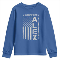 Justice for Alex Pretti American Flag Youth Sweatshirt Minneapolis Jan 24 2026 Memorial Tribute
