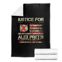 Justice for Alex Pretti Abolish Ice Protest Throw Blanket Minneapolis Jan 24 2026 American Flag