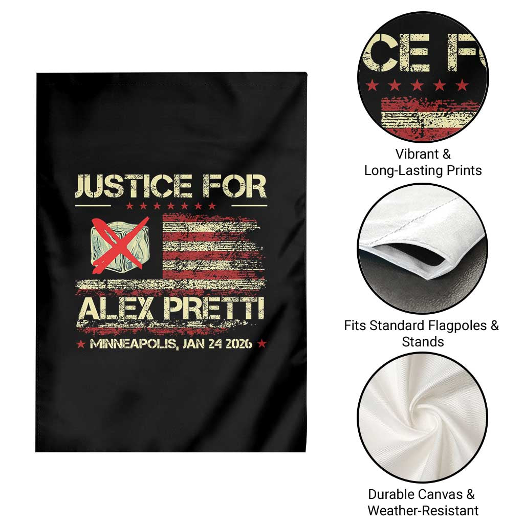 Justice for Alex Pretti Abolish Ice Protest Garden Flag Minneapolis Jan 24 2026 American Flag