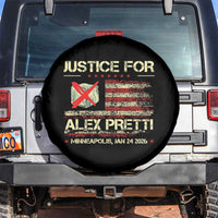 Justice for Alex Pretti Abolish Ice Protest Spare Tire Cover Minneapolis Jan 24 2026 American Flag