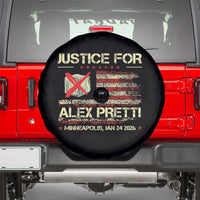 Justice for Alex Pretti Abolish Ice Protest Spare Tire Cover Minneapolis Jan 24 2026 American Flag