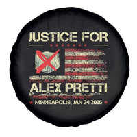 Justice for Alex Pretti Abolish Ice Protest Spare Tire Cover Minneapolis Jan 24 2026 American Flag
