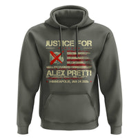 Justice for Alex Pretti Abolish Ice Protest Hoodie Minneapolis Jan 24 2026 American Flag
