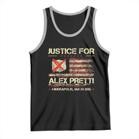 Justice for Alex Pretti Abolish Ice Protest Tank Top Minneapolis Jan 24 2026 American Flag
