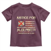 Justice for Alex Pretti Abolish Ice Protest Toddler T Shirt Minneapolis Jan 24 2026 American Flag