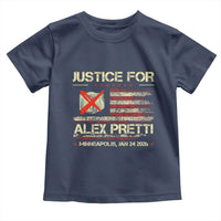 Justice for Alex Pretti Abolish Ice Protest Toddler T Shirt Minneapolis Jan 24 2026 American Flag