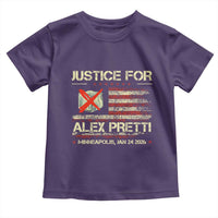 Justice for Alex Pretti Abolish Ice Protest Toddler T Shirt Minneapolis Jan 24 2026 American Flag