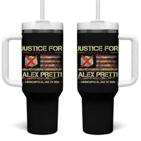 Justice for Alex Pretti Abolish Ice Protest Tumbler With Handle Minneapolis Jan 24 2026 American Flag
