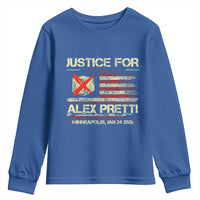 Justice for Alex Pretti Abolish Ice Protest Youth Sweatshirt Minneapolis Jan 24 2026 American Flag