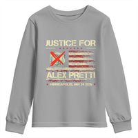 Justice for Alex Pretti Abolish Ice Protest Youth Sweatshirt Minneapolis Jan 24 2026 American Flag