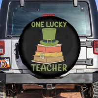 One Lucky Teacher St Patrick’s Day Spare Tire Cover Lepreachaun Hat with Books Reading