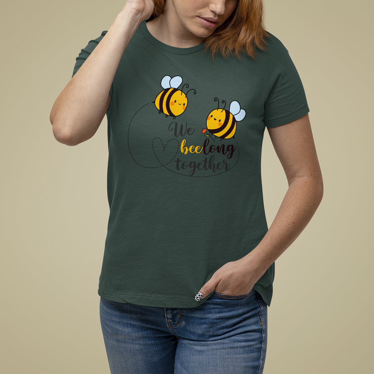 We Belong Together Funny Bee Pun Matching Couple Family Mother's Day Shirt, Funny Bee T-shirt, Bee Lover Gift, Insect Shirts, Spiritual Shirt T Shirt For Women - Wonder Print Shop