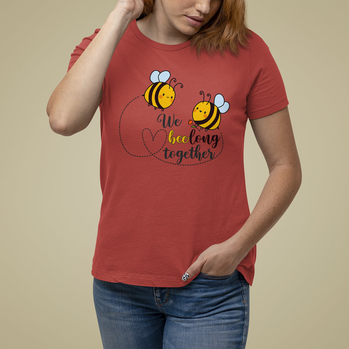 We Belong Together Funny Bee Pun Matching Couple Family Mother's Day Shirt, Funny Bee T-shirt, Bee Lover Gift, Insect Shirts, Spiritual Shirt T Shirt For Women - Wonder Print Shop