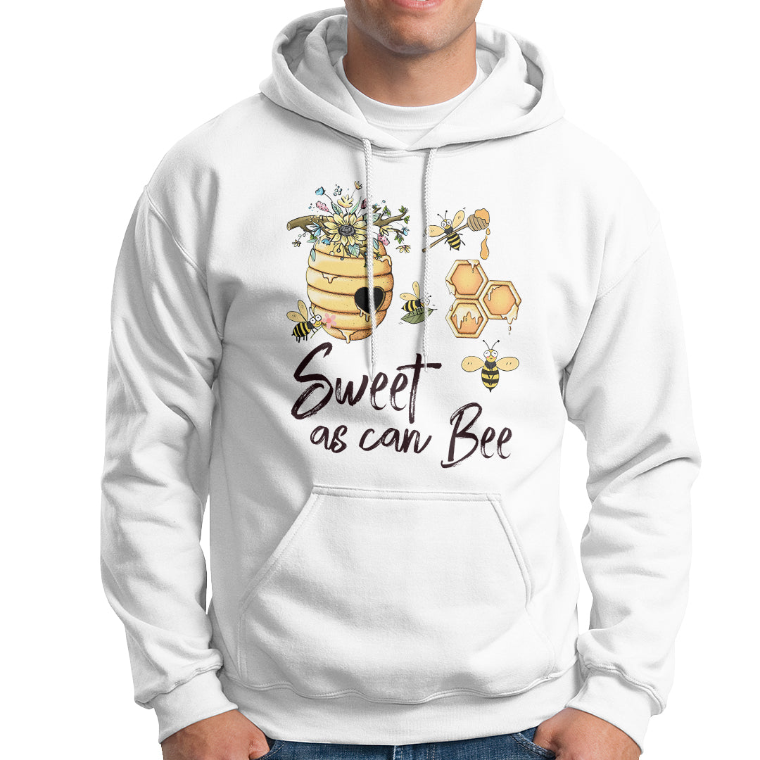 Sweet As Can Bee Floral Beehive Honey Bee Baby Shower Gender Reveal Mother's Day Shirt, Funny Bee T-shirt, Bee Lover Gift, Insect Shirts Hoodie - Wonder Print Shop