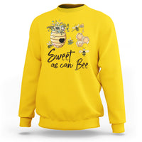 Sweet As Can Bee Floral Beehive Honey Bee Baby Shower Gender Reveal Mother's Day Shirt, Funny Bee T-shirt, Bee Lover Gift, Insect Shirts Sweatshirt - Wonder Print Shop